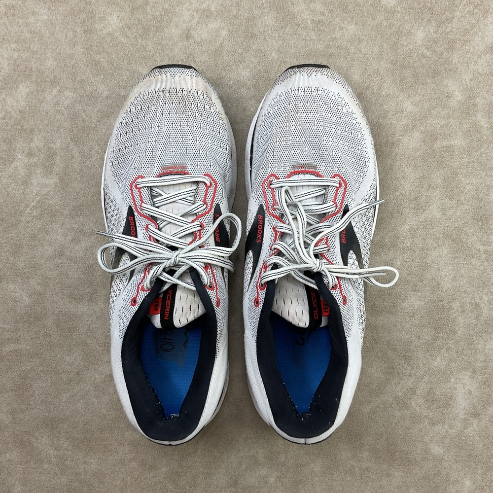 Brooks Glycerin 18 Running Shoe Gray Black Sz 10 Comfort Walking - Picture 9 of 11